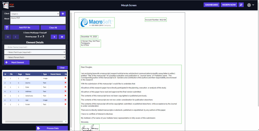 PDF Morph: Features and Technology Stack