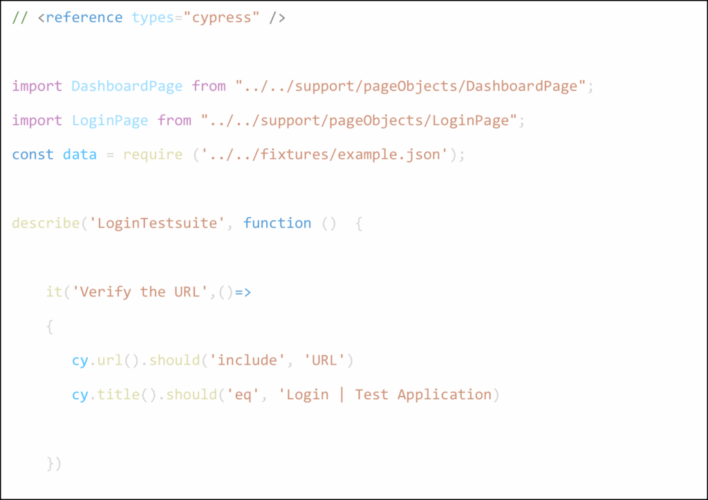 Cypress Sample Code