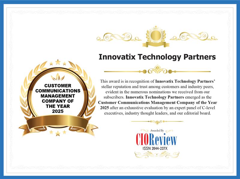 Innovatix Technology Partners Crowned CIO Review's CCM Company of the Year 2025!